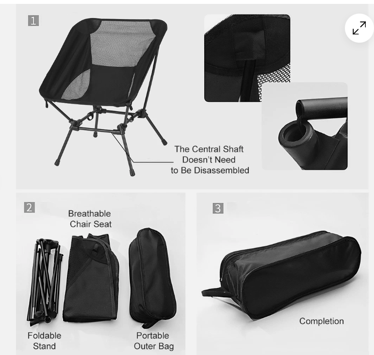 Lightweight Folding Camping Chair – Portable Outdoor & Fishing Seat