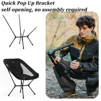 Portable Folding Camping Chair Black image 2