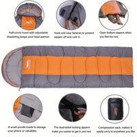 3-Season Lightweight Sleeping Bag for Hiking Camping image 2