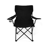 NNEIDS Levede Camping Chairs Folding Arm Foldable Black image 3